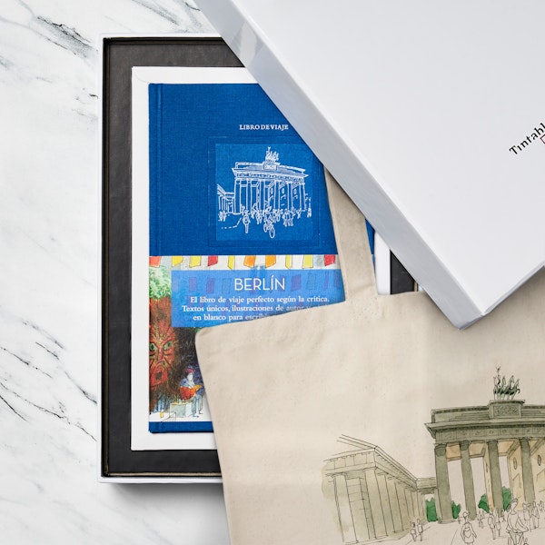 Caja Blanca de BERLÍN + bolsa de la Puerta de Brandeburgo - Tintablanca
